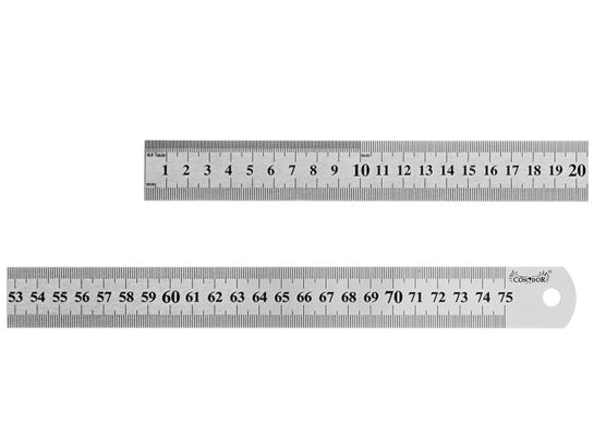 Przymiar liniowy stal nierdzewna 750 mm Drel