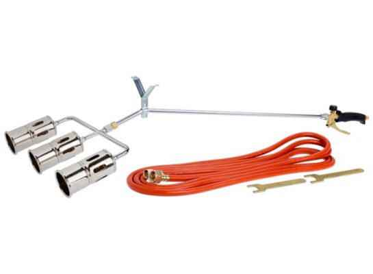 Palnik dekarski z potrójną dyszą na gaz propan-butan wąż 5 m Drel
