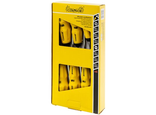 Wkrętak do podbijania 6 szt. Drel