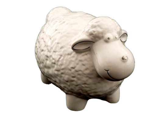 Baranek biało-srebrny