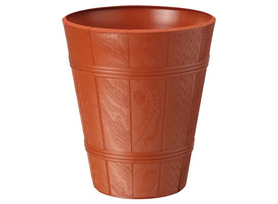 Osłonka PALMÓWKA drewnopodobna 4 terrakota