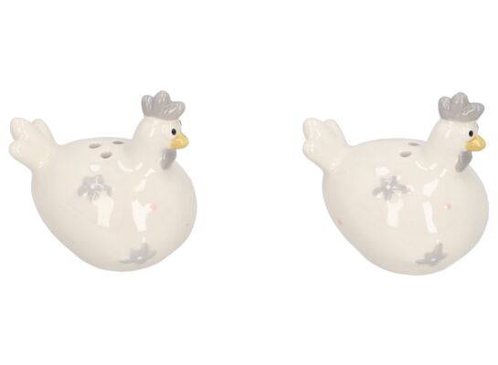 Przyprawnik ceramiczny kura na sól i pieprz 6,3 x 4,9 x 6,3 cm