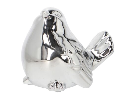 Figurka ptaszek srebrny 14,8 x 11,4 x 11,8 cm