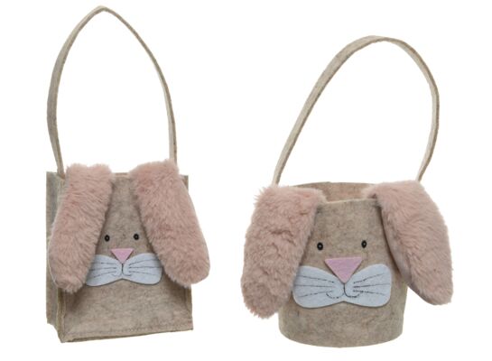 Filcowy koszyk wielkanocny zając 2 wzory