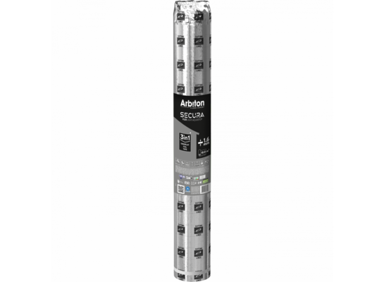 Podkład pod panele laminowane na ogrzewanie podłogowe z folią paroizolacyjną 1,6 mm Arbiton Secura Flex Light Aquastop