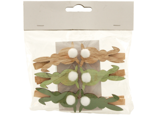 Spinacze drewniane 6 sztuk 