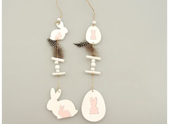 Zawieszka drewniana jajko/zając 2 wzory 45 cm