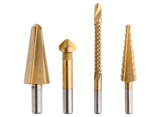 Rozwiertak frezowiertło wiertło stopniowe zestaw 4 szt Drel