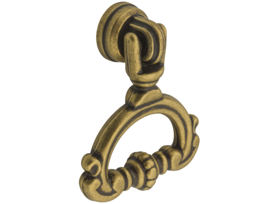 Kołatka meblowa KT 0105 patyna/mosiądz