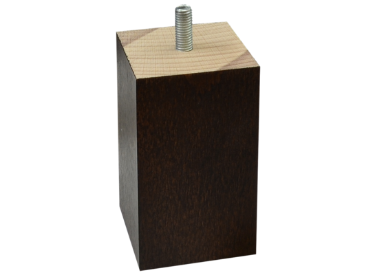Noga meblowa drewniana 100/55/55 mm kwadrat wenge