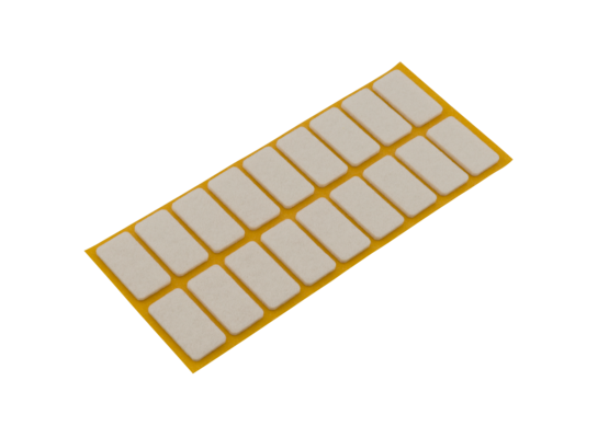 Podkładki filcowe samoprzylepne białe 15 x 30 18 szt.