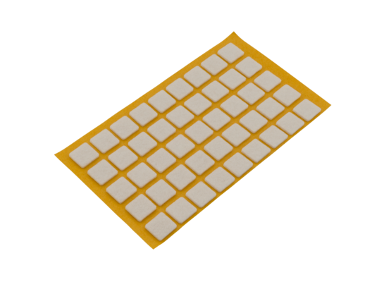 Podkładki filcowe samoprzylepne białe 15 x 15 45 szt.