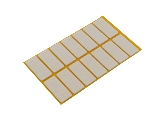 Podkładki filcowe samoprzylepne białe 20 x 44 14 szt.