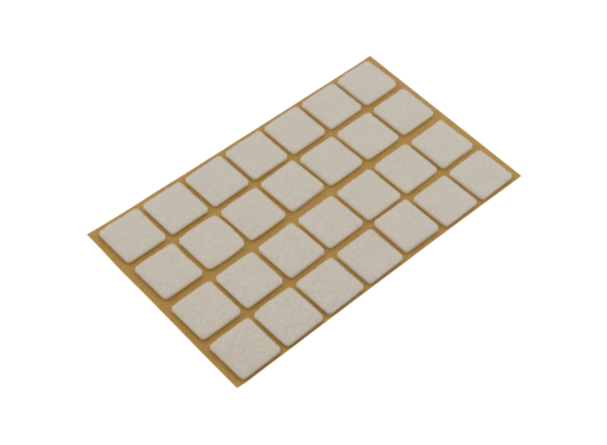 Podkładki filcowe samoprzylepne białe 20 x 20 28 szt.