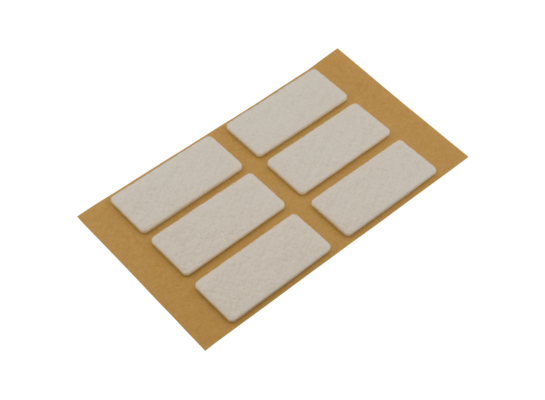 Podkładki filcowe samoprzylepne białe 25 x 60 6 szt.