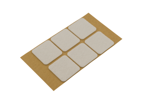 Podkładki filcowe samoprzylepne białe 40 x 40 6 szt.