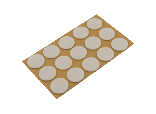 Podkładki filcowe samoprzylepne białe Ø28 15 szt.