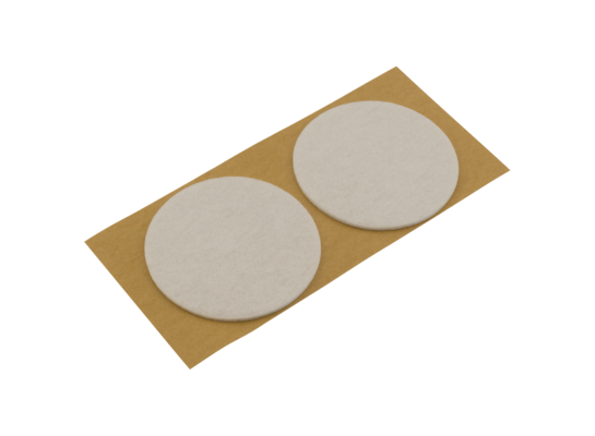 Podkładki filcowe samoprzylepne białe Ø70 2 szt..
