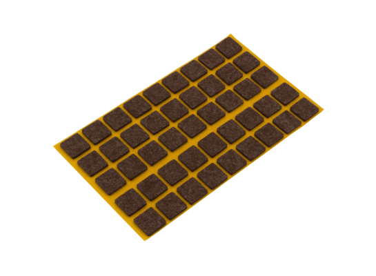 Podkładki filcowe samoprzylepne brąz 15 x 15 45 szt.