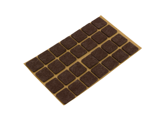Podkładki filcowe samoprzylepne brąz 20 x 20 28 szt.