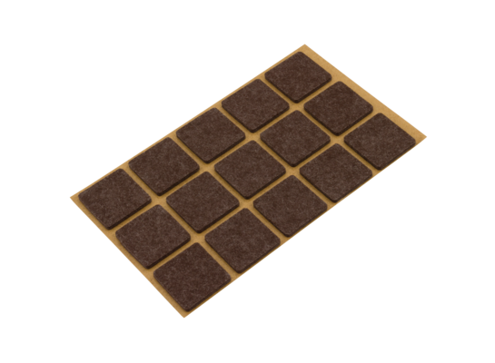 Podkładki filcowe samoprzylepne brąz 28 x 28 15 szt.
