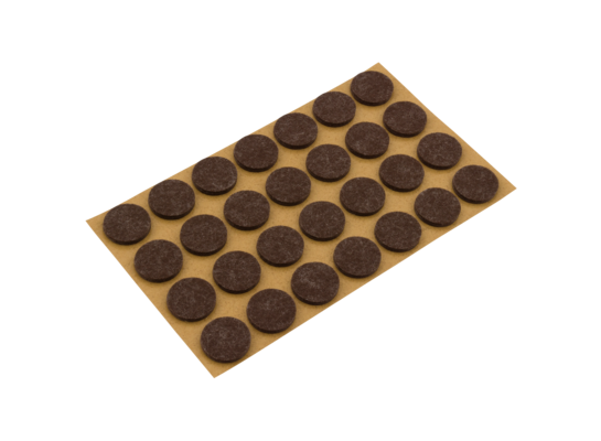 Podkładki filcowe samoprzylepne brąz Ø20 28 szt.