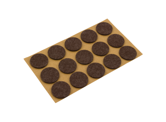 Podkładki filcowe samoprzylepne brąz Ø28 15 szt.