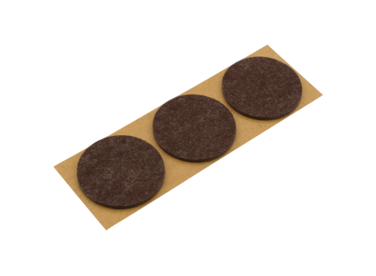 Podkładki filcowe samoprzylepne brąz Ø50 3 szt.