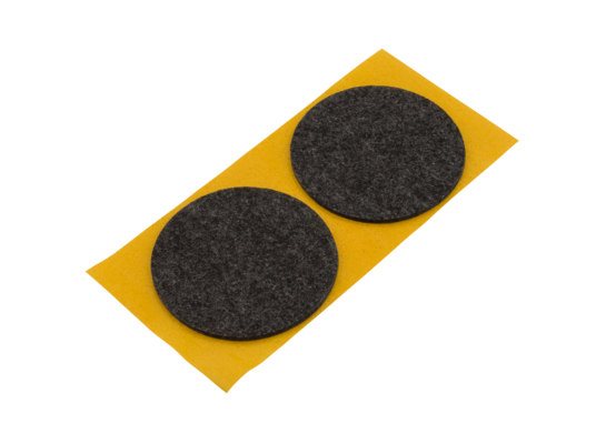 Podkładki filcowe samoprzylepne czarne Ø70 2 szt..