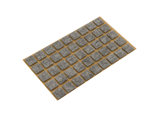 Podkładki filcowe samoprzylepne szare 15 x 15 45 szt.