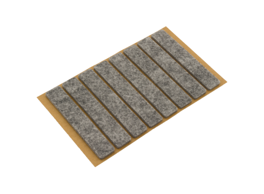 Podkładki filcowe samoprzylepne szare 16 x 92 8 szt.