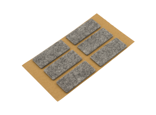 Podkładki filcowe samoprzylepne szare 25 x 60 6 szt.