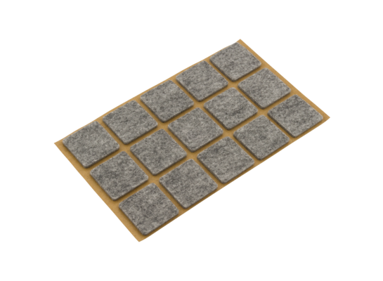 Podkładki filcowe samoprzylepne szare 28 x 28 15 szt.