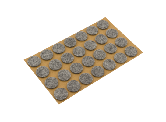 Podkładki filcowe samoprzylepne szare Ø20 28 szt.