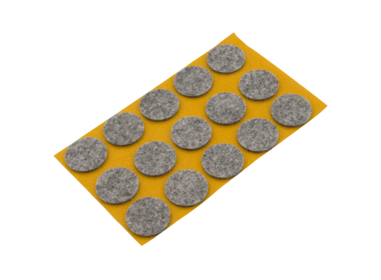 Podkładki filcowe samoprzylepne szare Ø28 15 szt.