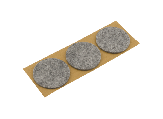Podkładki filcowe samoprzylepne szare Ø50 3 szt.