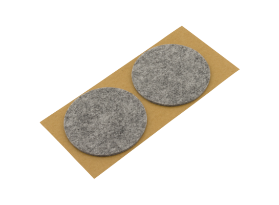 Podkładki filcowe samoprzylepne szare Ø70 2 szt.