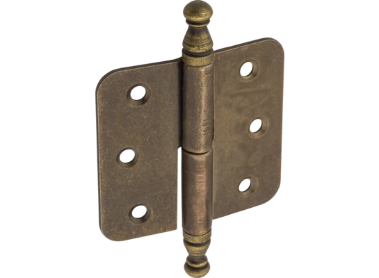 Zawias meblowy nakładany ozdobny patyna LEWY