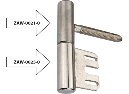 Zawias OTLAV 100 Ø15 góra nikiel