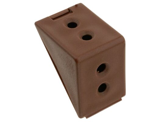 Złącze kątowe podwójne brąz 12 szt.