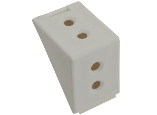 Złącze kątowe podwójne biały 12 szt.