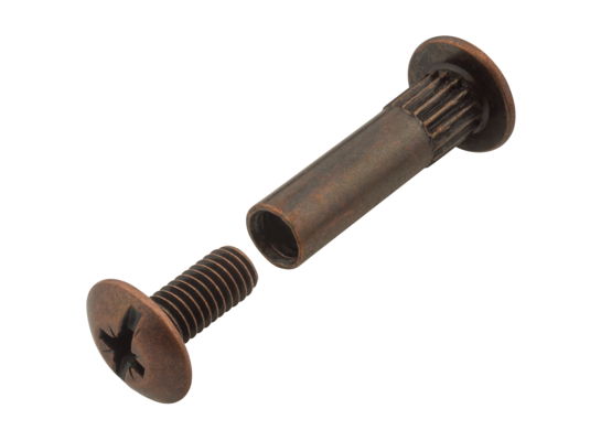 Złącze śrubowe Ø8 mm 4 szt. brąz