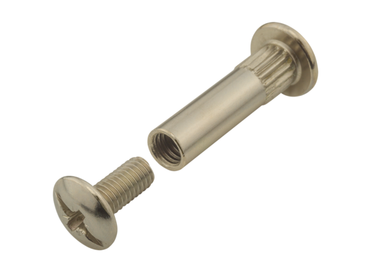 Złącze śrubowe Ø8 mm 4 szt. nikiel