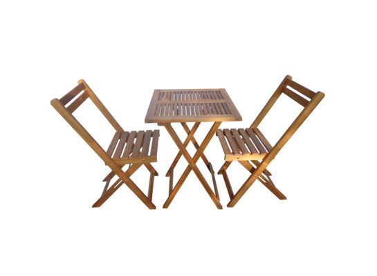 Zestaw ogrodowy Pixi stolik i 2 krzesła brązowy