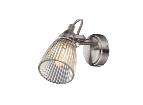 Lampa kinkiet LADA stal / przezroczysty Markslojd