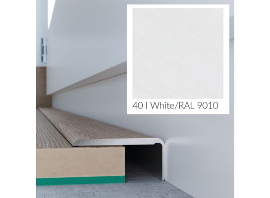 Profil podłogowy CS25 zakończeniowy biały mat 1,2 m Arbiton