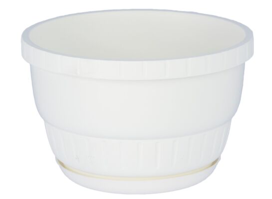 Doniczka z podstawką 22 cm EUROPA biały