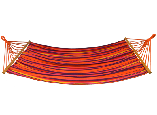 Hamak dwuosobowy 200 x 150 cm pomarańczowo-fioletowy