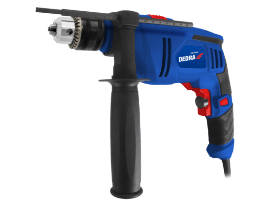 Wiertarka udarowa 700W,kluczyk 13mm, kolorowe pudełko