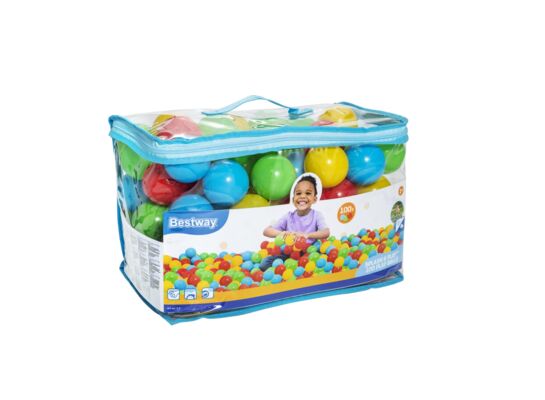 Zestaw piłek plastikowych w torbie kolorowe 100 sztuk Bestway
